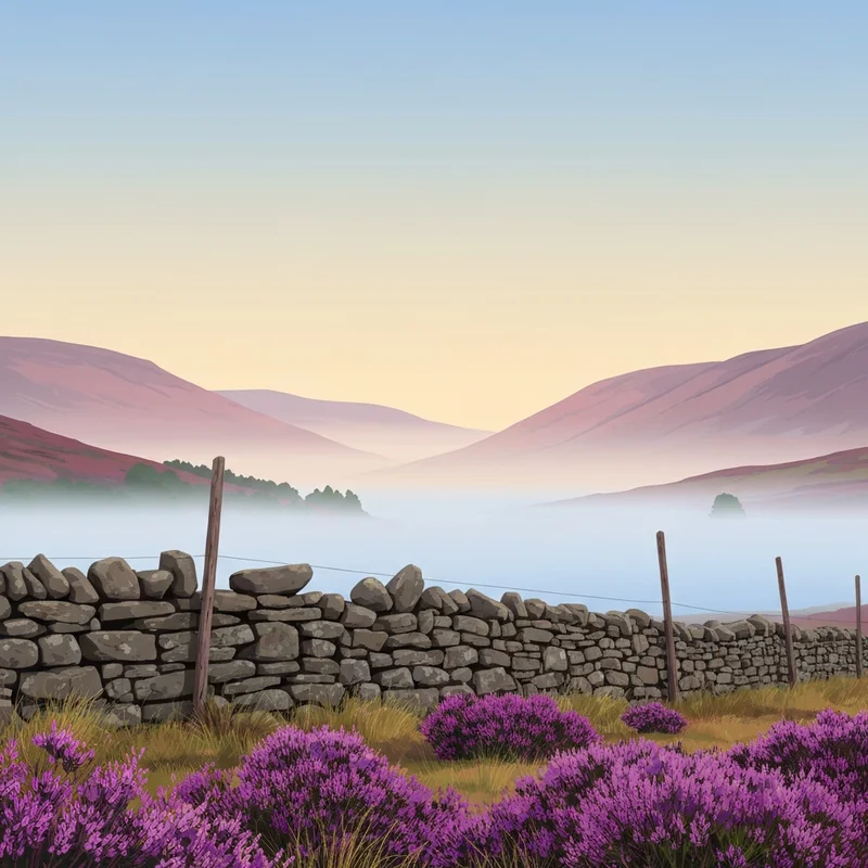 The misty Highland landscape reflecting the haunting beauty of ishbel macaskill braes of lochiel.