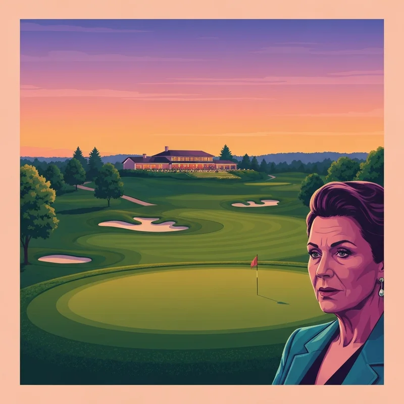 A serene sunset view over the fairways of tarry brae in South Fallsburg.