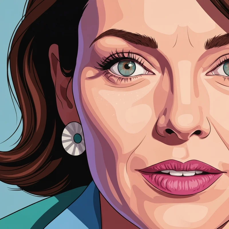 A woman with refreshed skin after receiving botox around eyes, looking confident and vibrant.