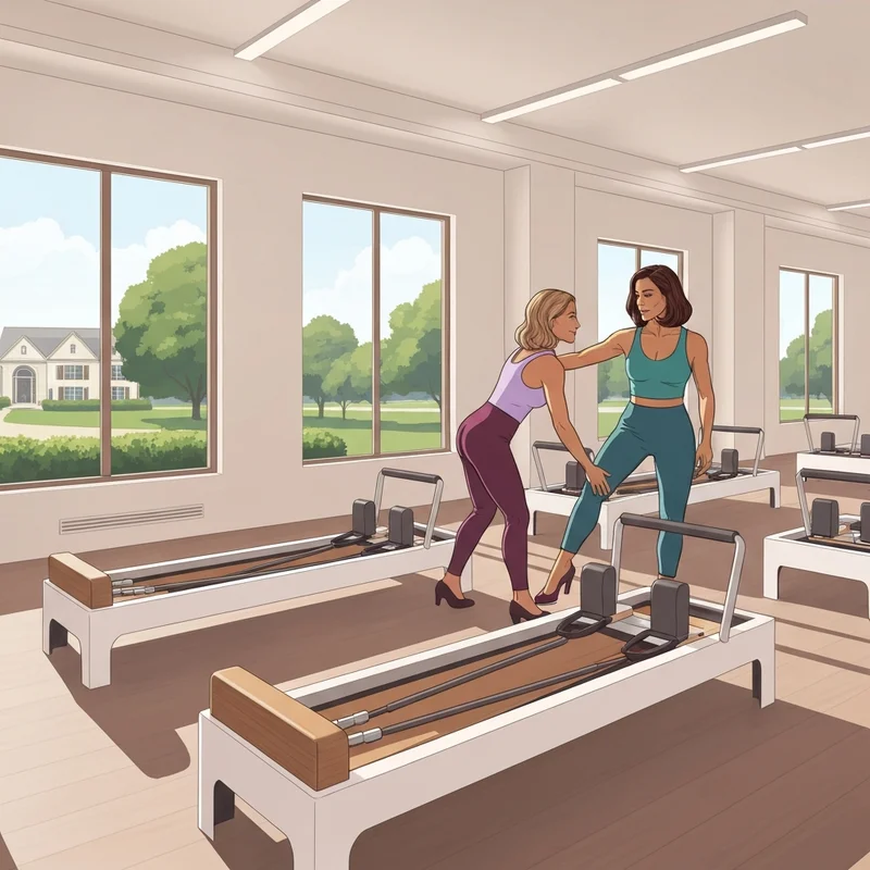 A high-end studio for pilates katy in Cinco Ranch with modern reformers and sunlit windows.