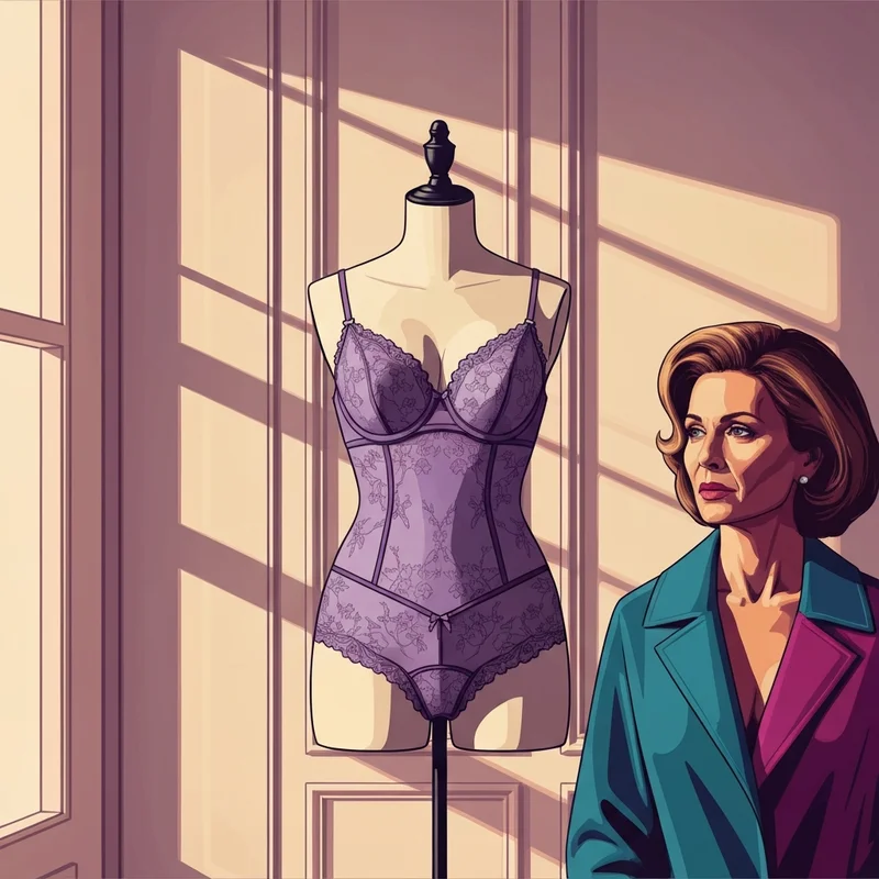 A luxurious and supportive full cup bra displayed in a high-end boutique setting.