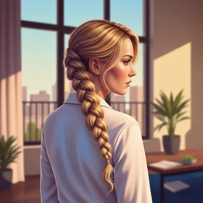 A woman showcasing a perfectly styled and voluminous hair side braid for a modern glow-up look.