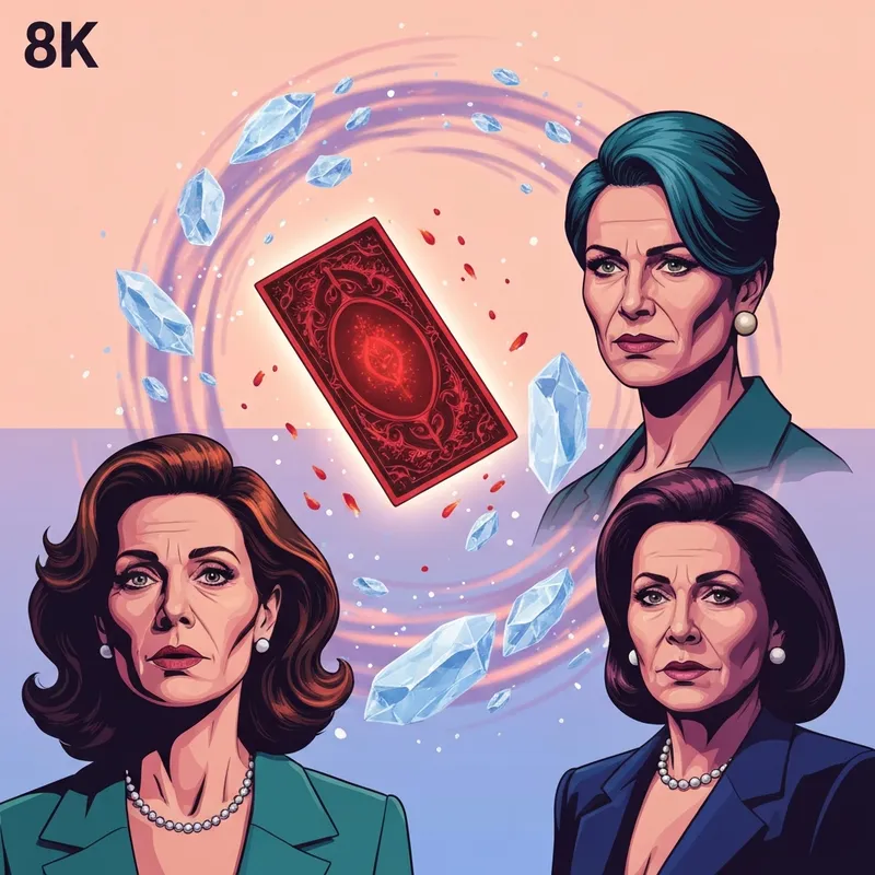 A detailed representation of the Braid of Fire card mechanics in a magical setting.