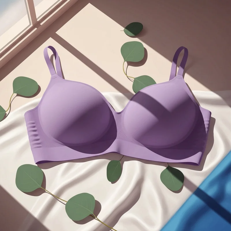 The Bali Comfort Revolution Bra displayed on a soft silk surface to highlight its seamless design and comfort.