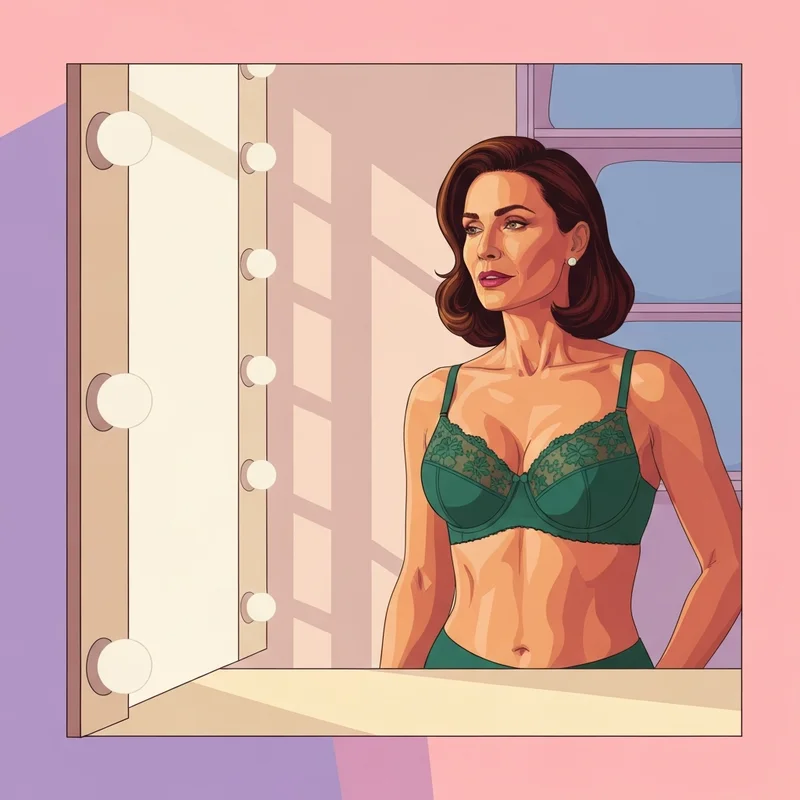 A woman wearing a perfectly fitted lace bra, demonstrating the successful result of a uk bra size to us conversion.