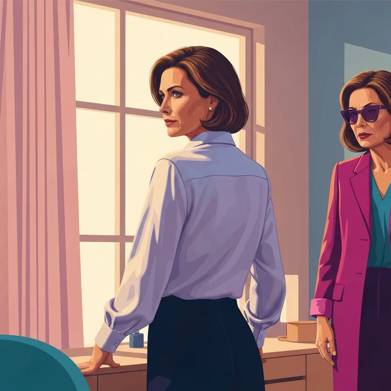 A woman wearing a professional outfit with the Spanx Bra-llelujah Bra providing a smooth back silhouette.