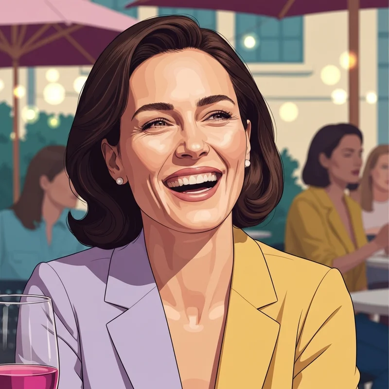 A woman smiling confidently after receiving bunny lines botox treatment for smooth skin.