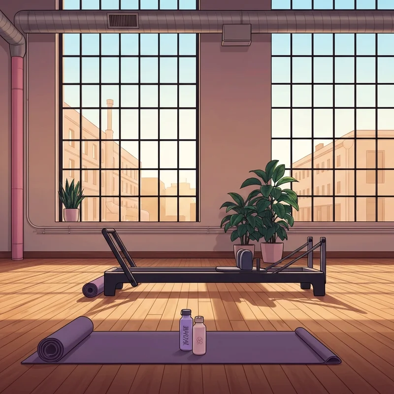 A modern and serene studio for pilates fort collins featuring high-end reformer equipment and natural sunlight.