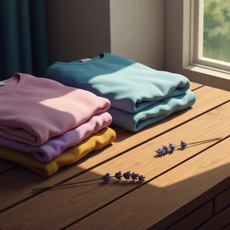 Soft and breathable cotton bra wireless garments folded neatly to showcase their comfortable, natural texture and high-quality construction.