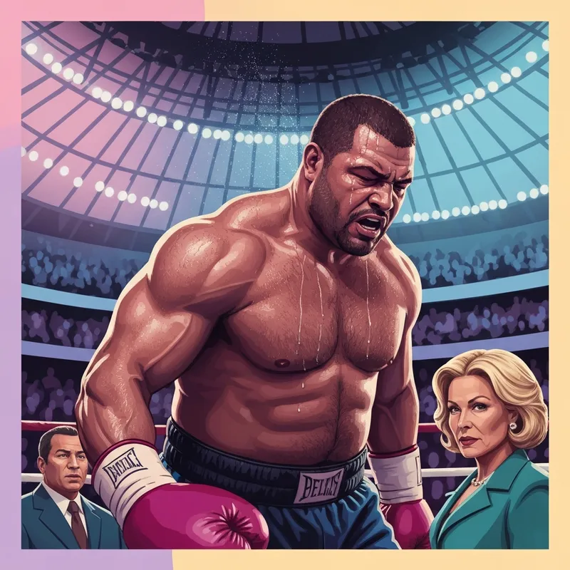 A professional boxer demonstrating resilience after the Jarrell Miller hairpiece incident at Madison Square Garden.