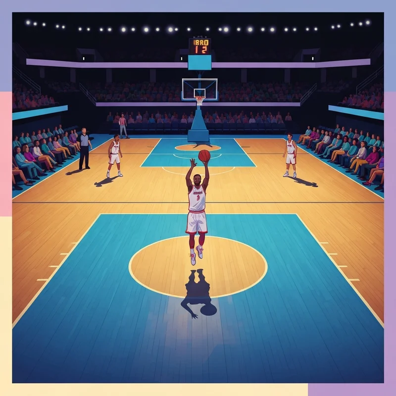 A high-stakes professional basketball game scene representing the hawks vs pacers matchup intensity.