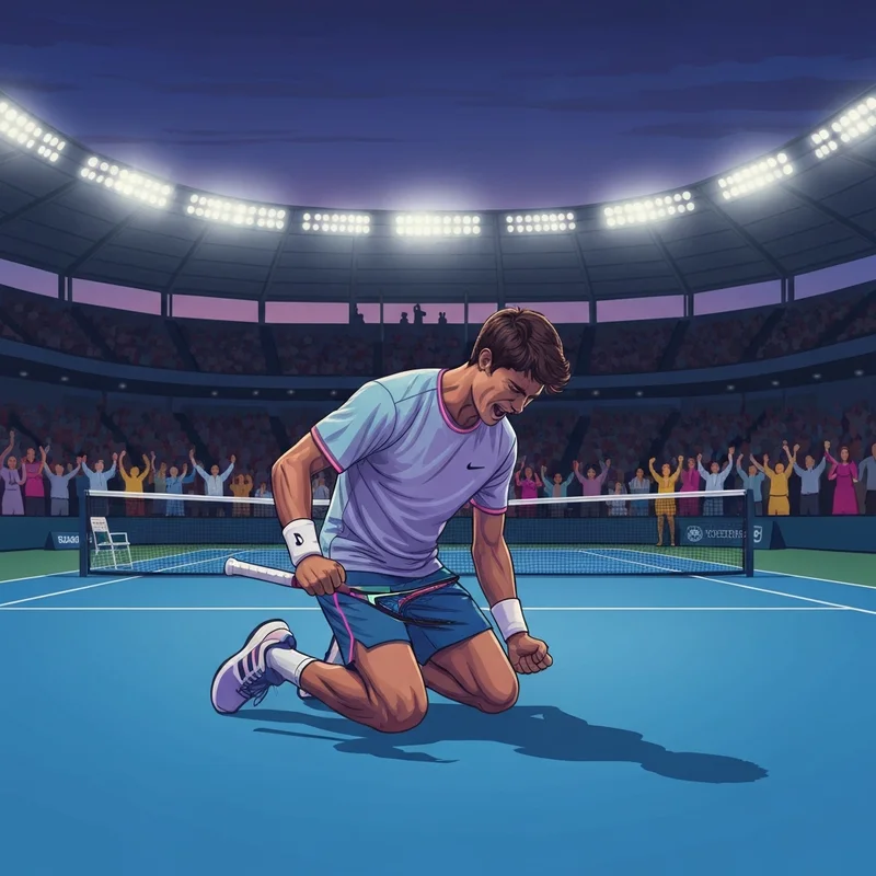 The emotional moment of the Carlos Alcaraz Career Grand Slam victory at the Australian Open.