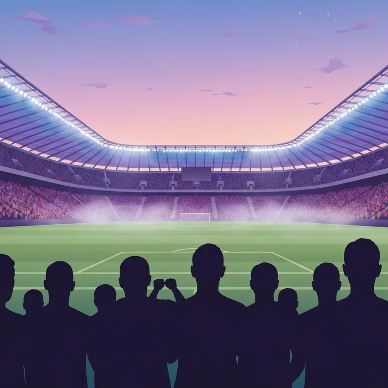 The atmospheric stadium lights at Villa Park ahead of the Aston Villa vs Brentford Premier League match.