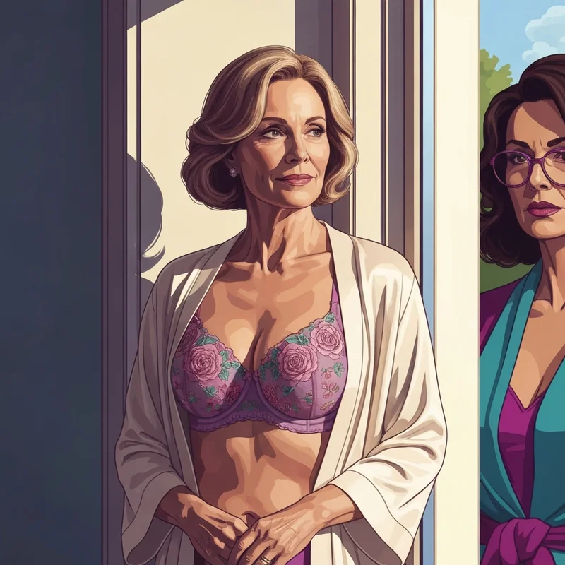 High-quality floral rose bra for support and elegance for women over 45.