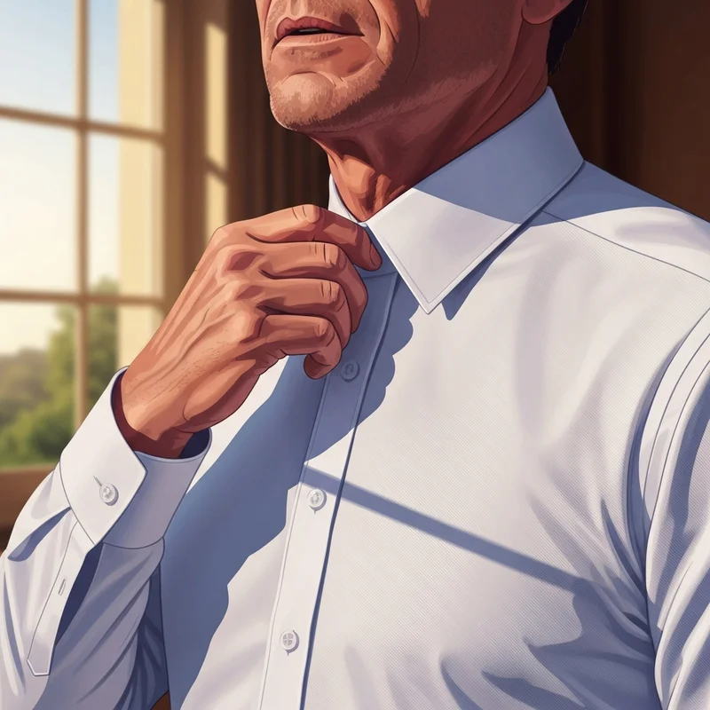 A man wearing a high-quality men's dress shirt for wedding guest success at a formal event.