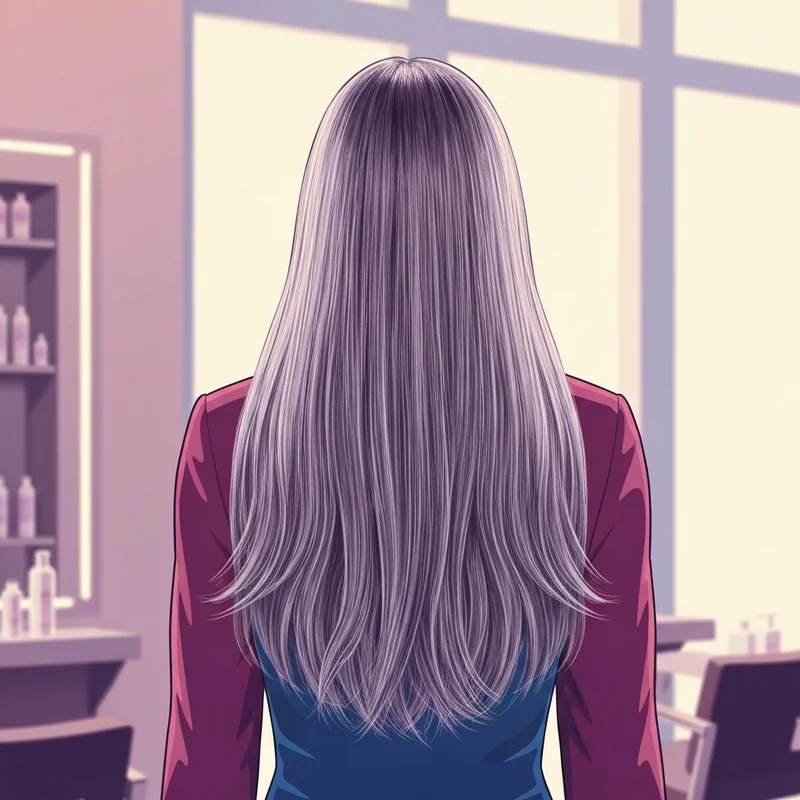 A woman showcasing the reflective shine and health of her hair after a botox hair treatment.