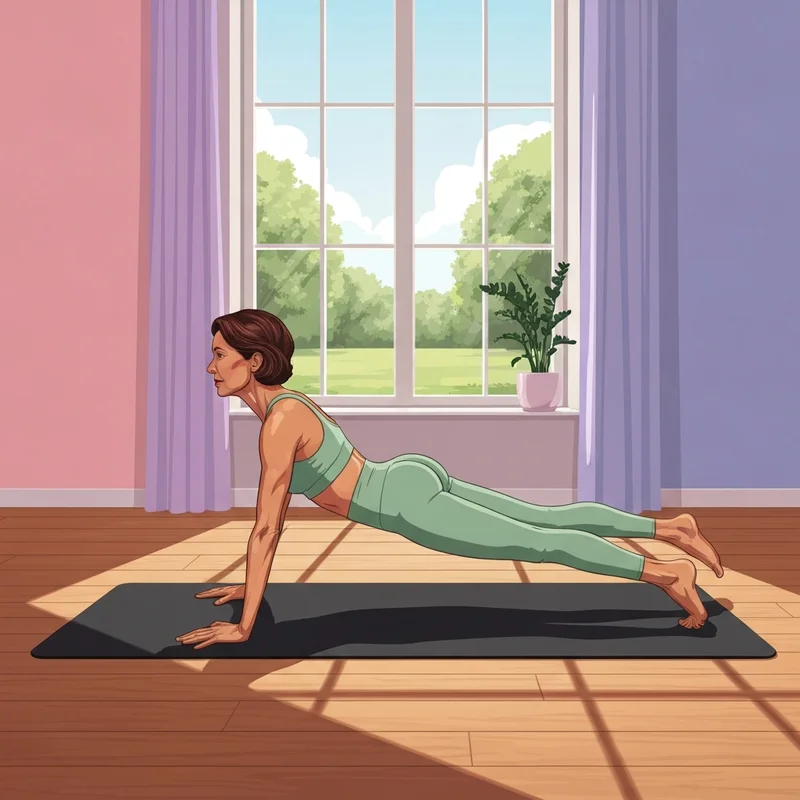 A woman in her late 30s practicing pilates for lower back pain to improve her core stability and spinal health.