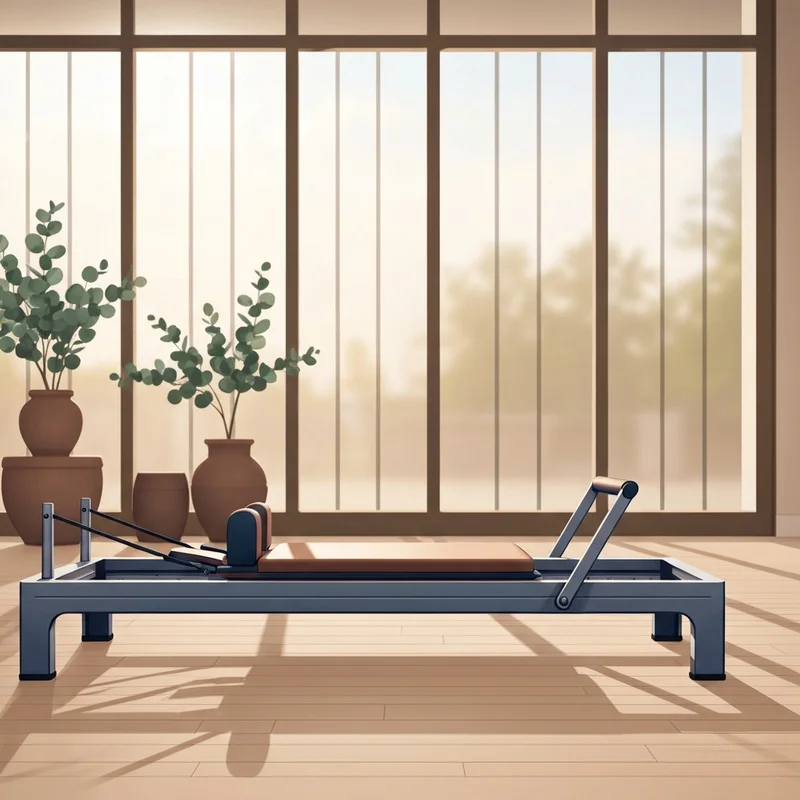 An elegant boutique studio setting explaining why is pilates so expensive and the value of high-end equipment.