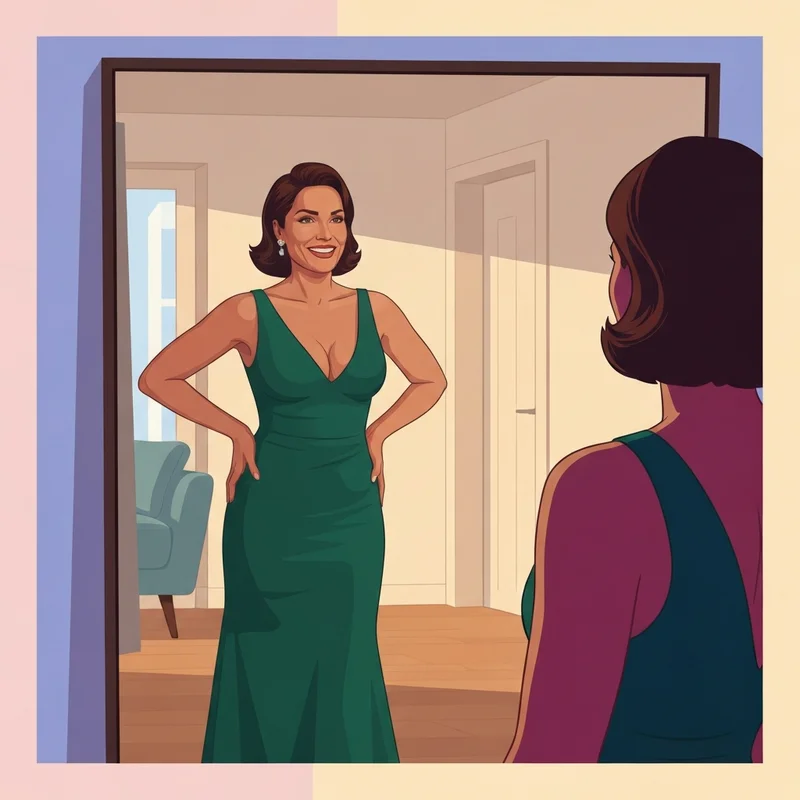 A woman feeling confident in her evening gown thanks to her strapless shapewear bodysuit.