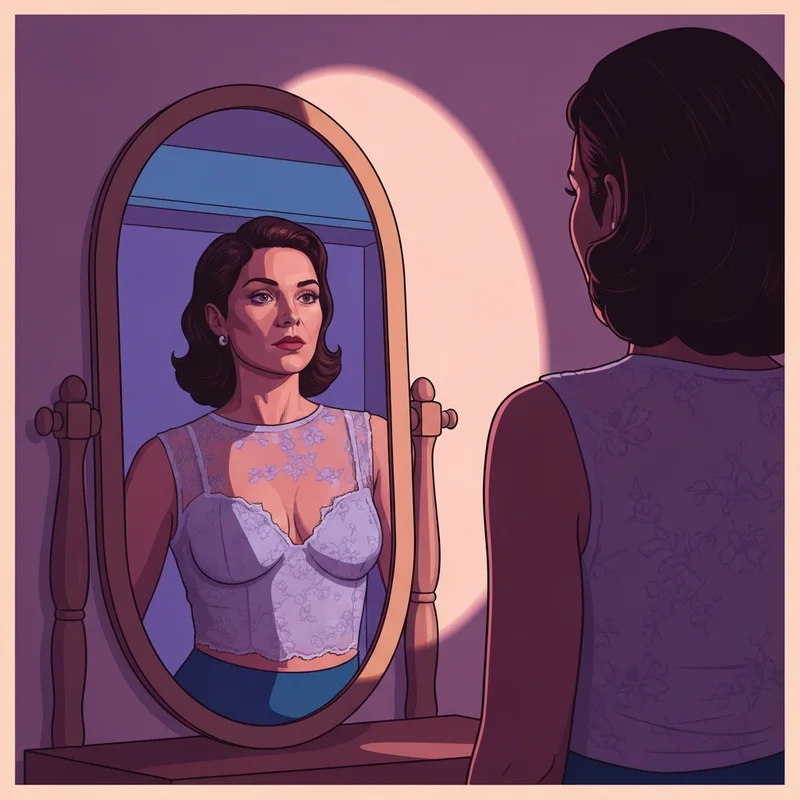 A visual representation of the Purple Lace Bra Tate McRae lyrics meaning and the Miss Possessive aesthetic.