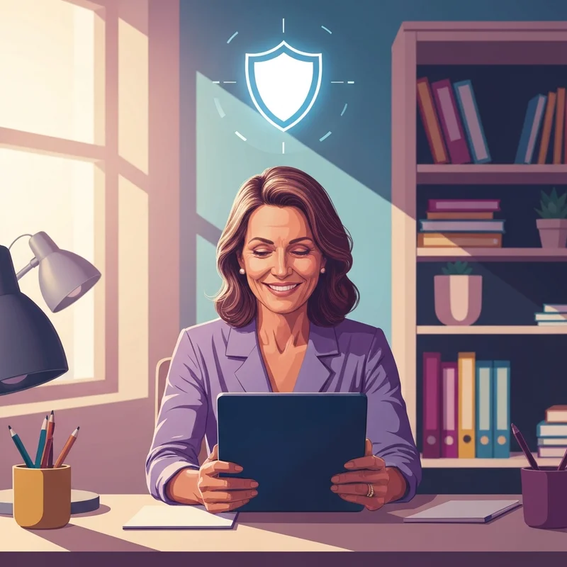 A woman successfully managing her settings to learn how do i stop friend requests on facebook.