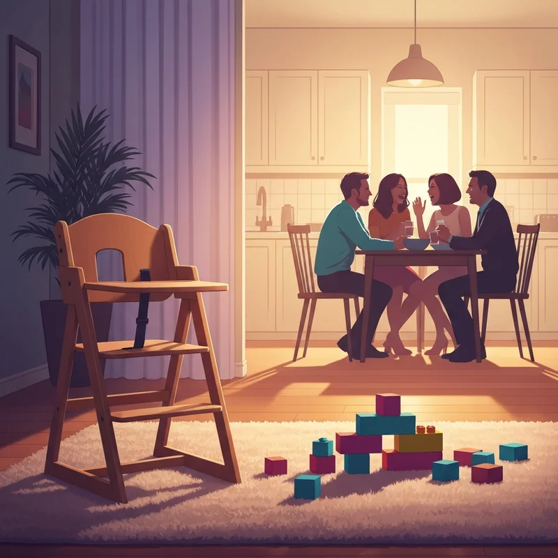 A nostalgic living room setting symbolizing the disappearance of friends ben from the Geller family.