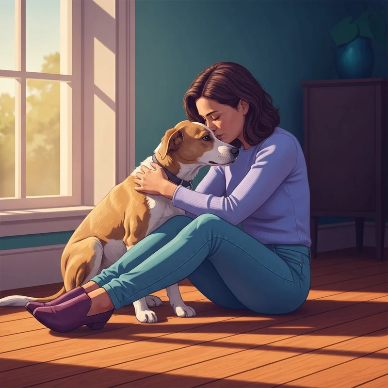 A woman experiencing the joy of pet adoption after visiting the friends forever humane society.