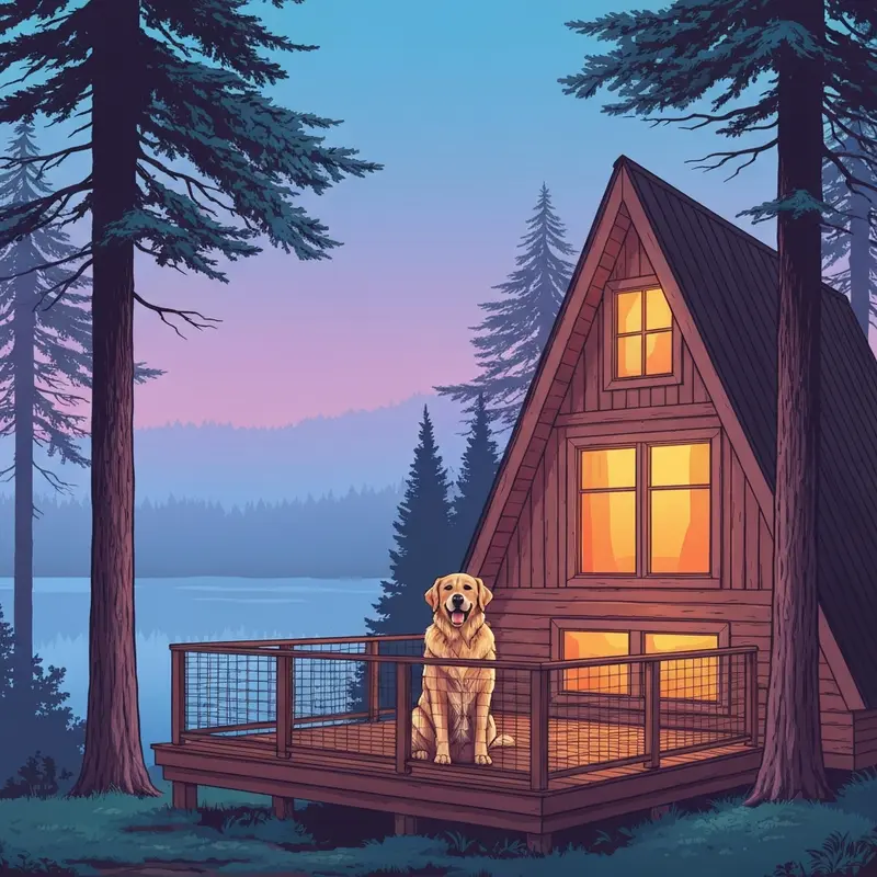 A peaceful getaway at one of many pet friendly cabins in the Nova Scotia woods.