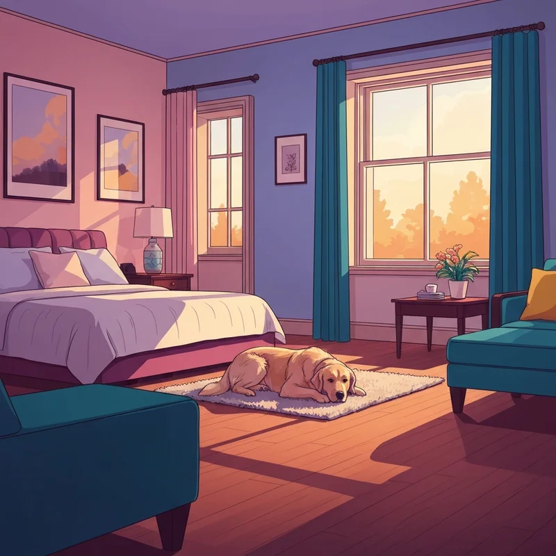 A peaceful dog resting in one of the pet friendly hotels meridian ms during a road trip.