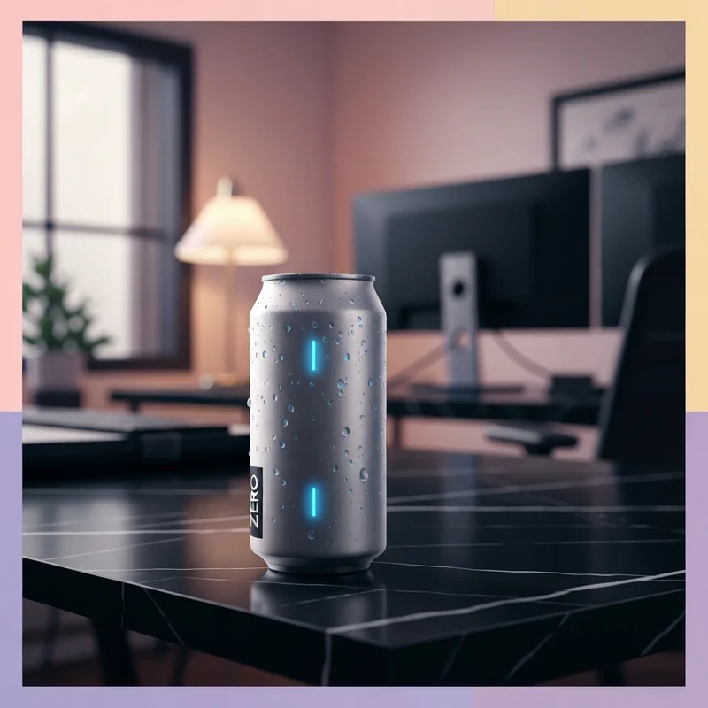 A sleek silver can representing the best keto friendly energy drinks for a high-performance lifestyle.