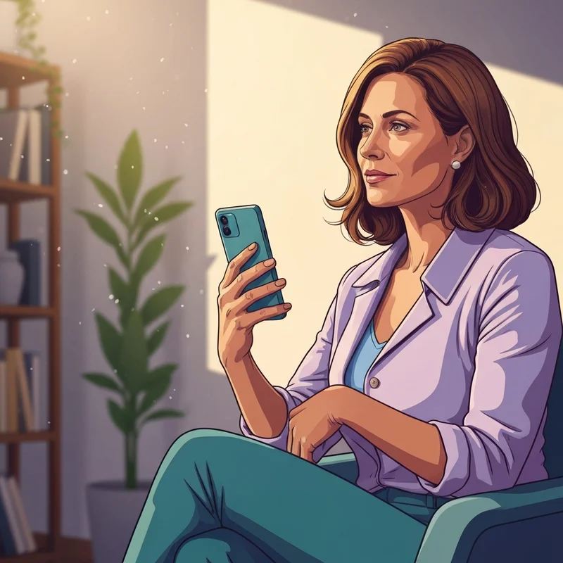 A woman reflecting on how to tell someone you don't want to be friends in a peaceful setting.