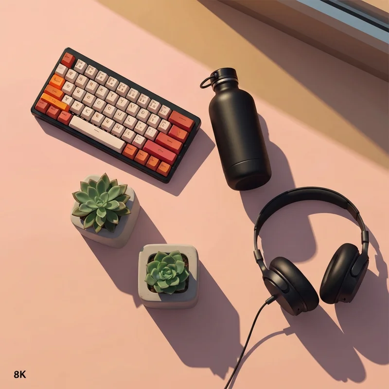 A collection of curated guy friend presents including tech and lifestyle gear on a wooden surface.