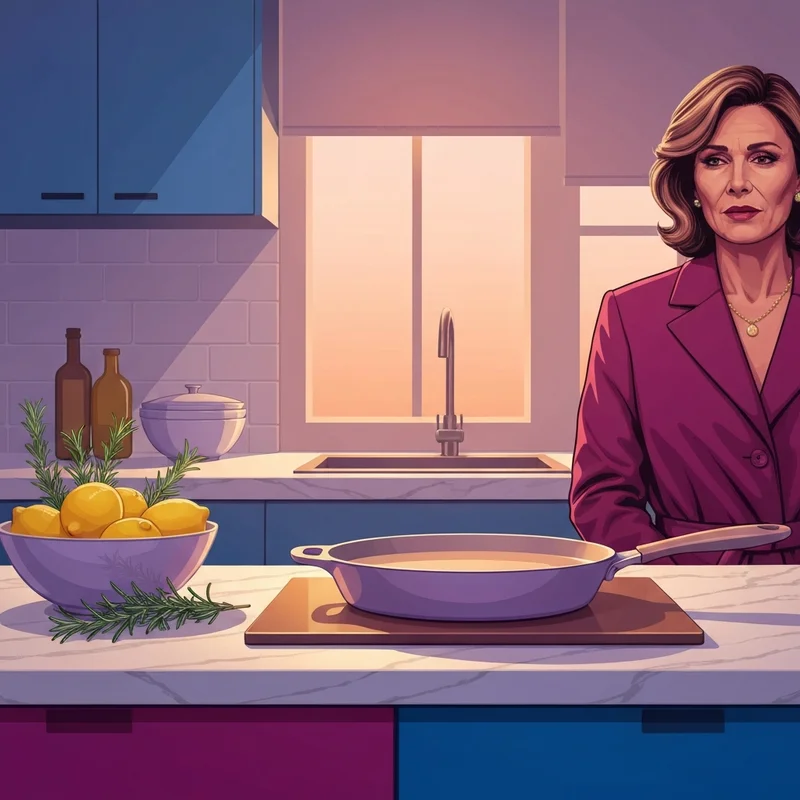 A high-quality ceramic oven friendly pan on a kitchen counter symbolizing culinary confidence.