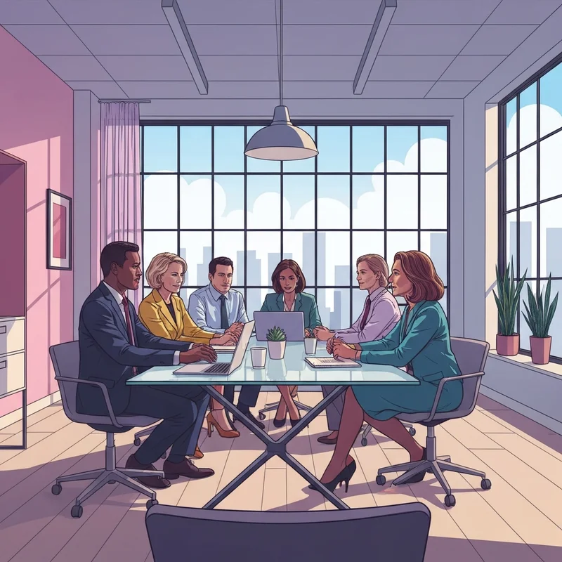 A group of professional individuals working together in a bright office, representing the opportunities available through background friendly jobs.