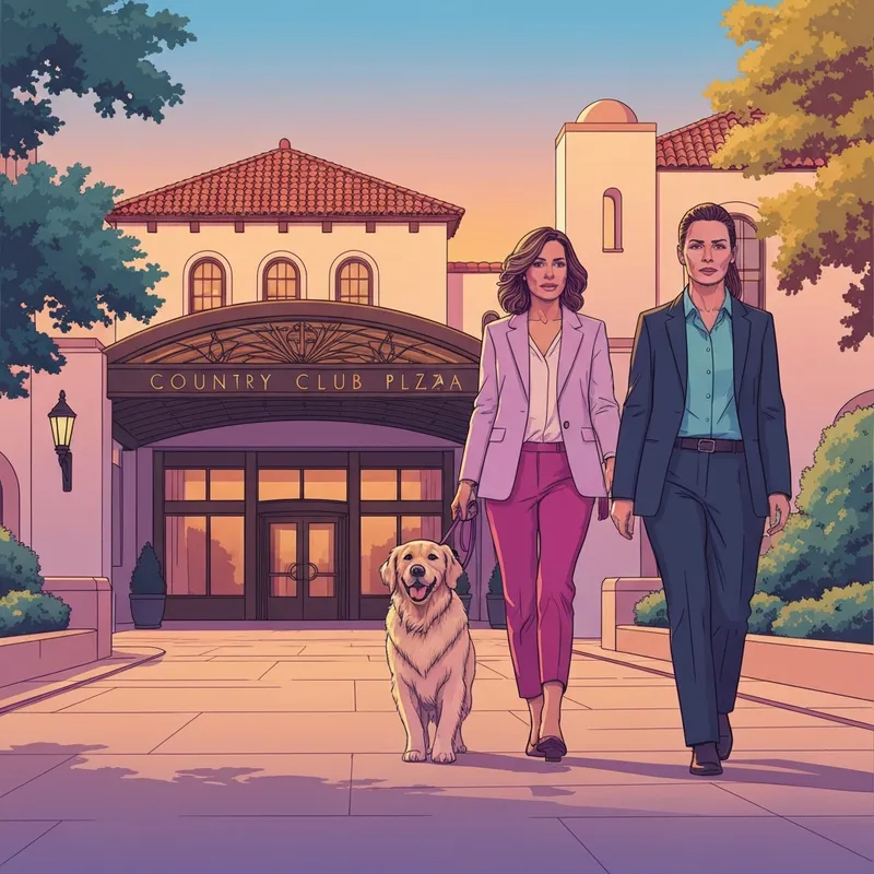 A happy dog and owner exploring the area around dog friendly hotels Kansas City mo at sunset.