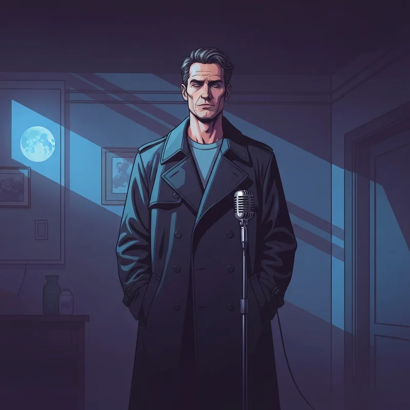 The mysterious and moody aesthetic of the artist sombr during a cinematic performance.