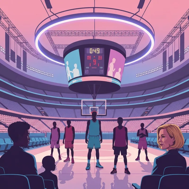 The futuristic Intuit Dome prepared for the nba all star 2026 with neon lighting and high-tech displays.