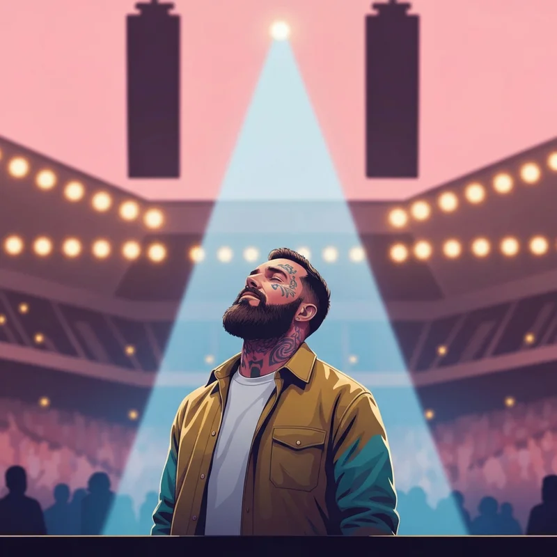 The jelly roll weight loss journey captured in a moment of stage triumph and physical transformation.