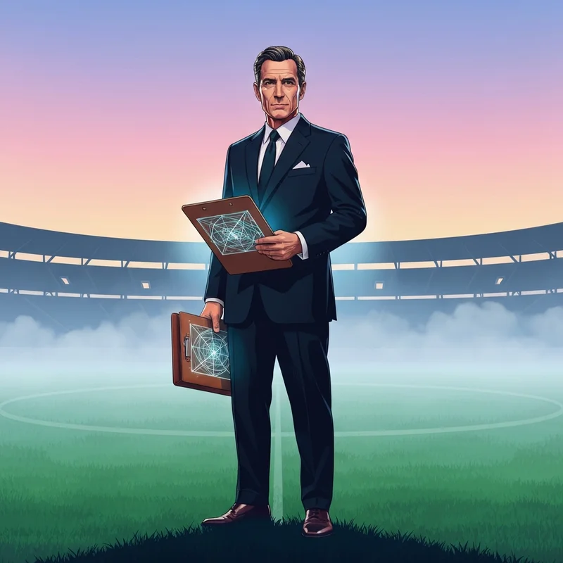 A strategic leader embodying the Bill Walsh philosophy of precision and excellence on a foggy field.