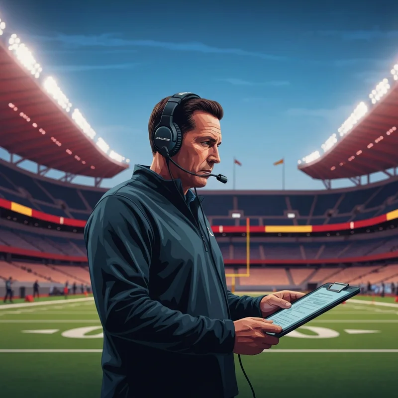 The new Raheem Morris 49ers Defensive Coordinator preparing tactical strategies on the sideline.