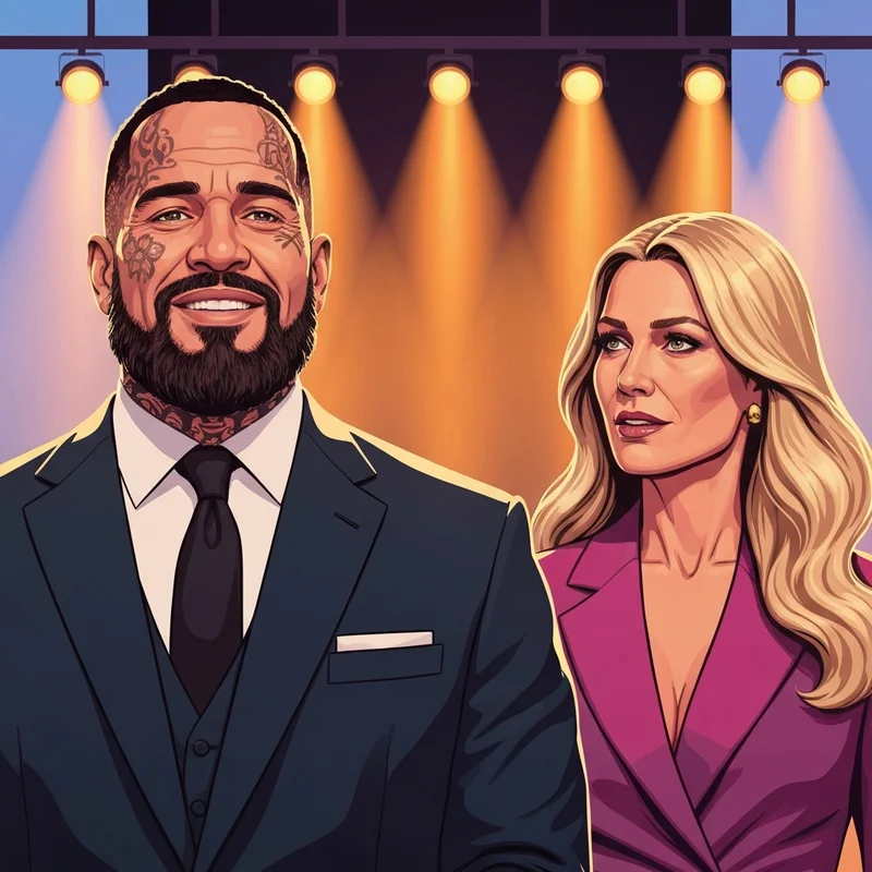 Jelly Roll standing on the 2026 Grammy stage after his weight loss transformation.