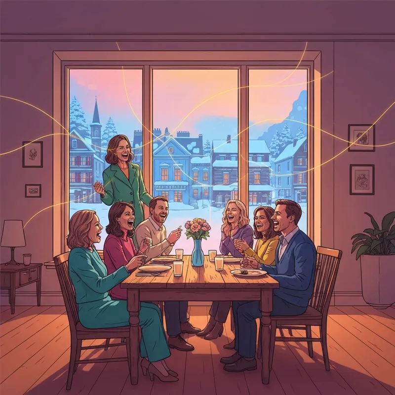 A group of friends laughing together, illustrating the concept that no man is a failure who has friends.