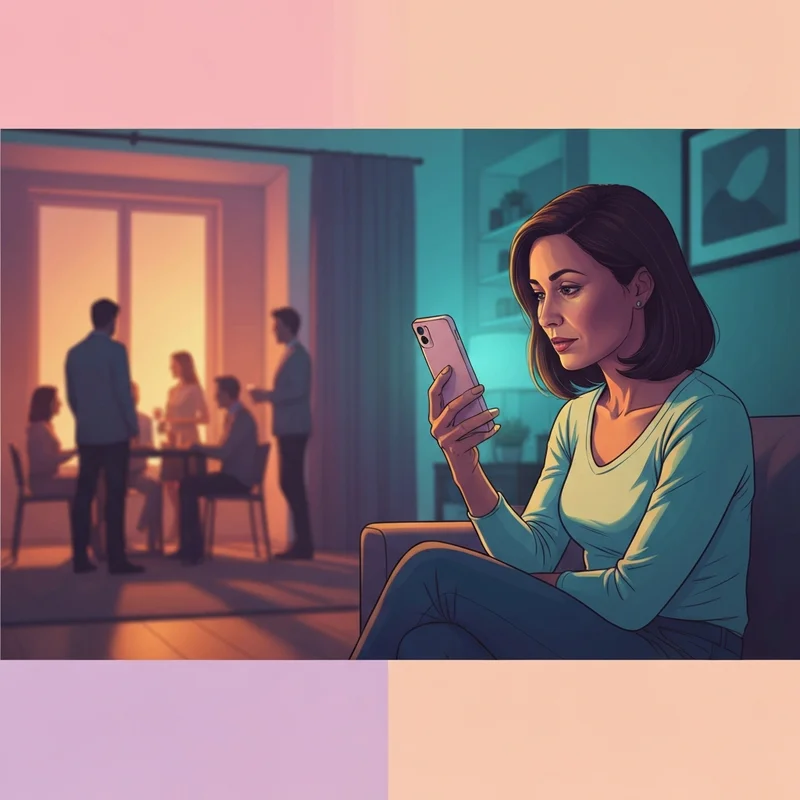 A young woman reflecting on her relationships with toxic friends in a moody, modern setting.