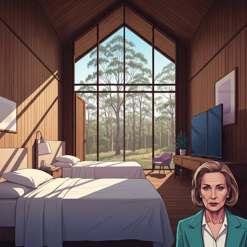 A luxurious suite at one of the top eco-friendly hotels perth overlooking the natural landscape.