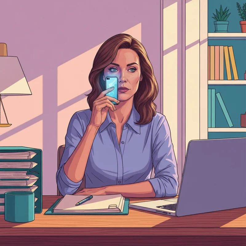 A woman preparing evidence for a small claims court paypal family and friends case in a modern home office.