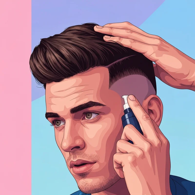 A modern man styling hair men short with matte clay for a textured crop finish in a bright bathroom.