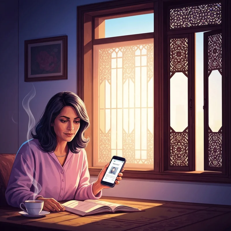 Student checking jkbose class 11th result 2026 on a smartphone in a traditional Kashmiri home setting.