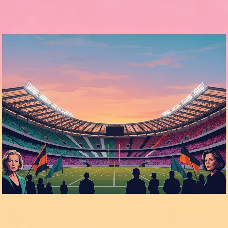 A cinematic wide shot of the Real Betis vs Valencia match at the Estadio Benito Villamarín with green and orange banners.