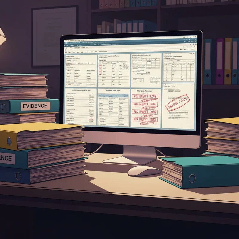 Investigative legal folders and a digital screen showing the epstein files pdf 2026 archive