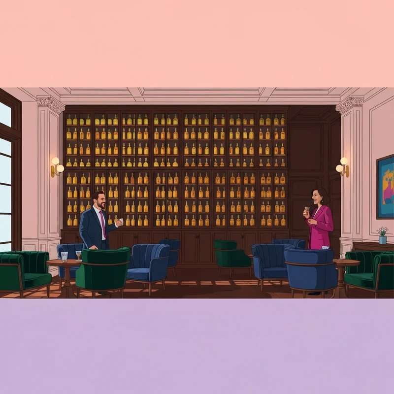 The luxurious interior of Maxwell Social in Tribeca featuring private liquor lockers and velvet seating.